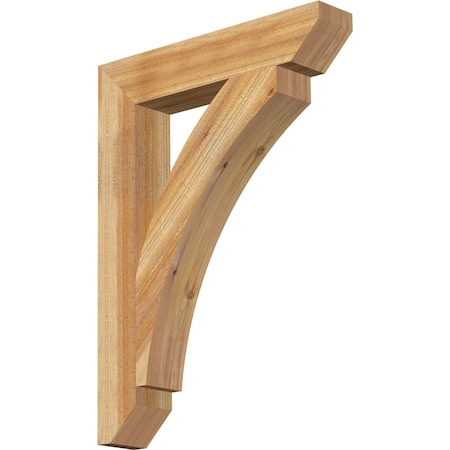 Ekena Millwork Thorton Slat Rough Sawn Bracket, Western Red Cedar, 4"W x 22"D x 30"H BKT04X22X30THR06RWR
